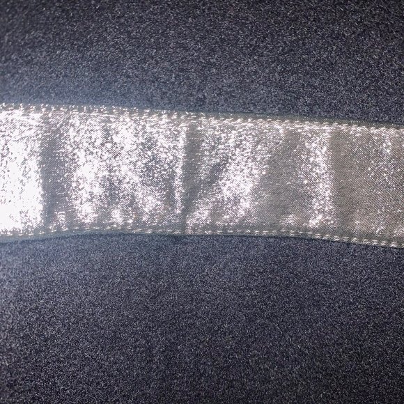 Lafayette 148 Navy Cashmere Wool Blend Silver Striped Jacket Size 10 - Picture 4 of 6